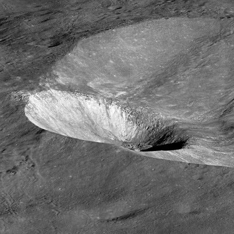 Side view of the Hawke & Grotrian Craters