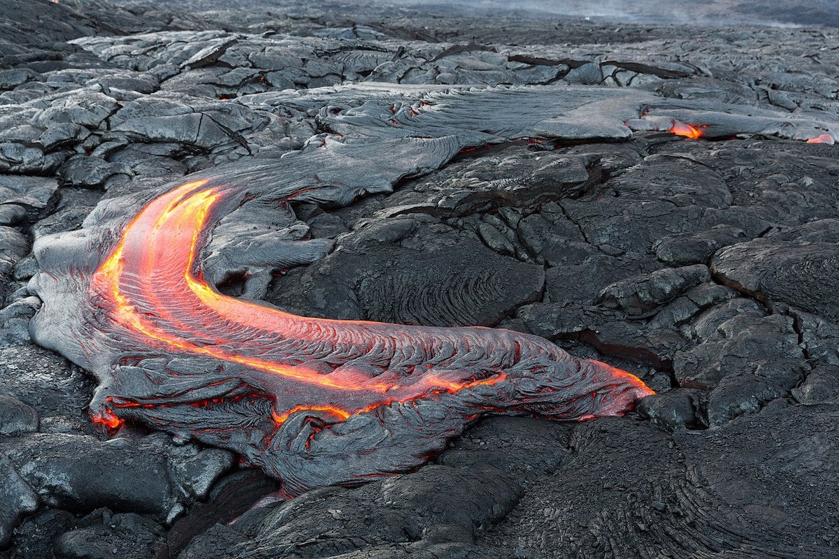 lava flow from volcano