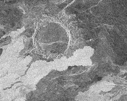 Zamudio crater on Venus