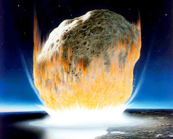 Asteroid impact KT