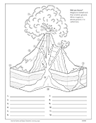 Volcano Anatomy Diagram and Worksheet
