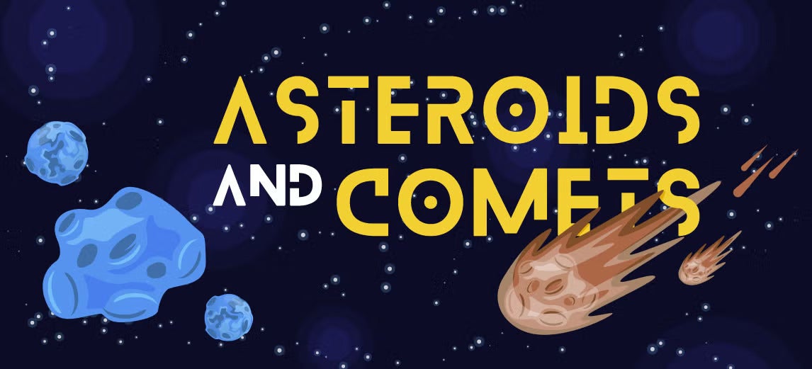 How do asteroids and comets differ?