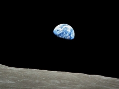 View of the Earth from the moon