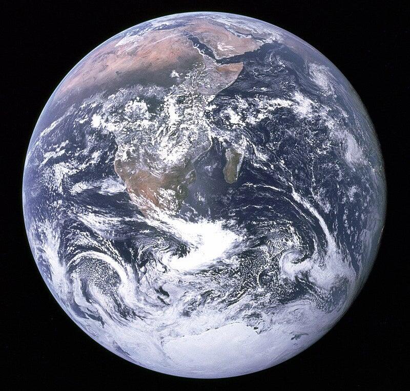 Photograph of Earth from Apollo, taken in 1972