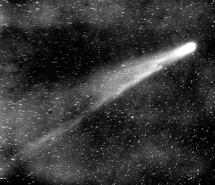 A picture of Halley's Comet taken in 1910