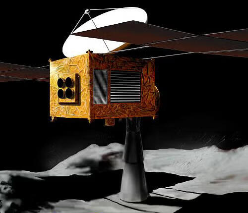 An illustration of the Hayabusa spacecraft