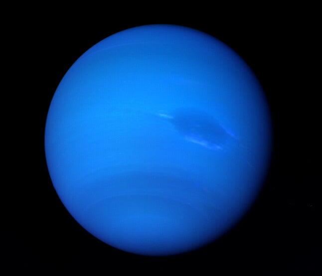 Image of neptune taken in 1989 by Voyager 2