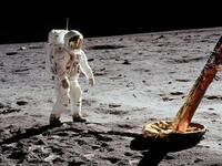 Buzz Aldrin on the Apollo 11 moon landing