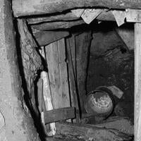 Looking into a shaft of Goldfield mine in Arizona