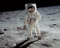 Neil Armstrong on the moon